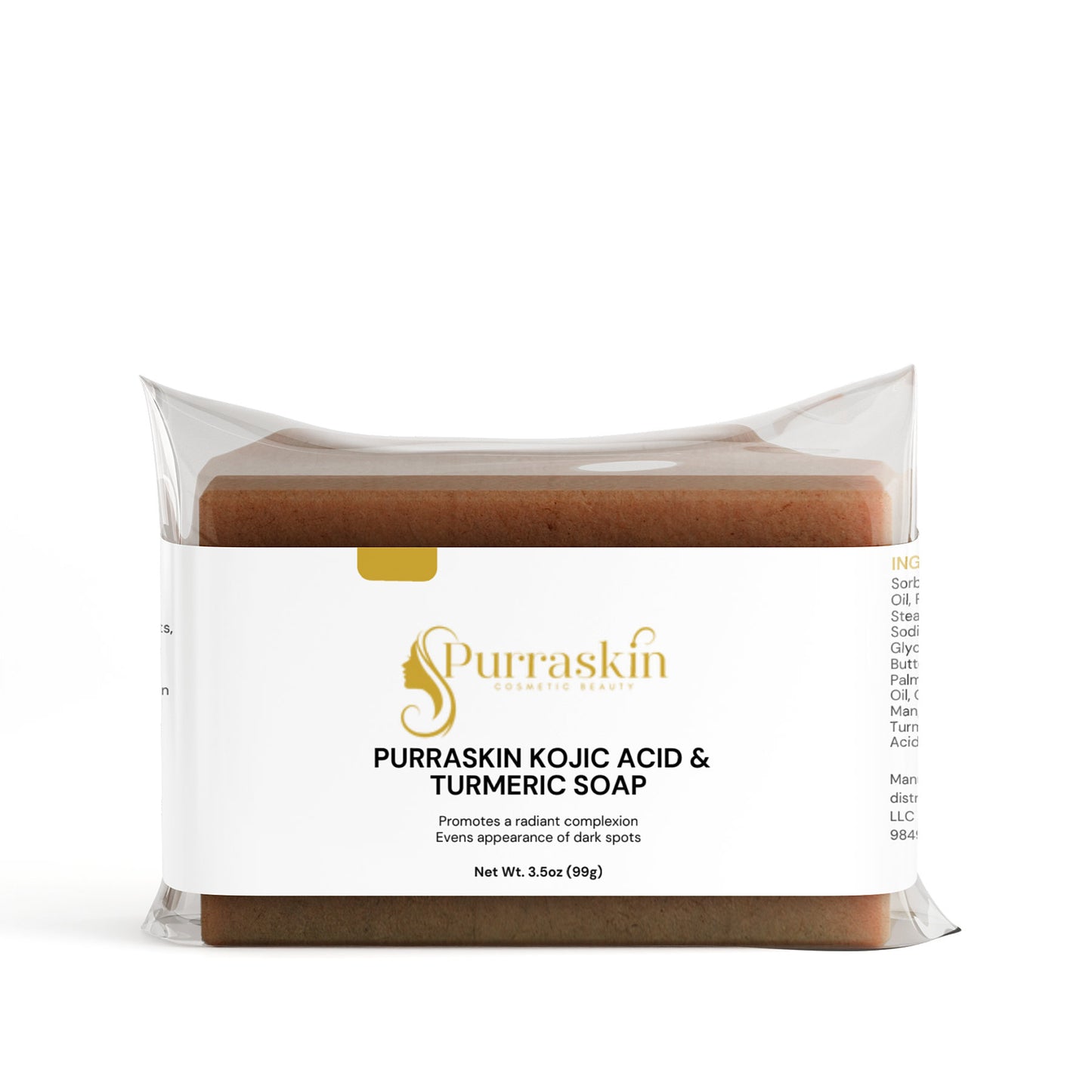 Purraskin Kojic Acid & Turmeric Soap